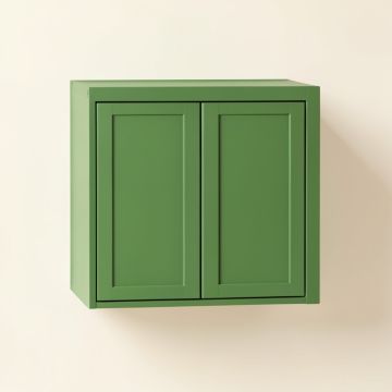 Brook Branch Wall-Mounted Laundry Cabinet - Green (synthetic illustration; no displayed measurements)