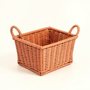 Meadow Arc Empty Storage Basket - Terracotta (synthetic illustration; no displayed measurements)