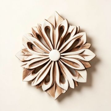 Decorative Carved Floral Wall Décor (synthetic illustration; no displayed measurements)