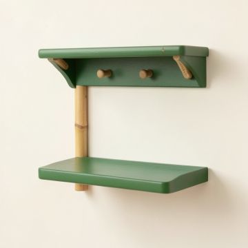 Hill Dell Wall-Mounted Entryway Organizer Shelf - Green (synthetic illustration; no displayed measurements)