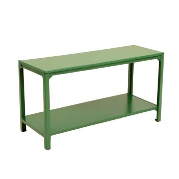 Elm Branch Narrow Outdoor Storage Bench - Green (synthetic illustration; no displayed measurements)