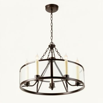 Corrinne 5-Light Candle Style Drum Chandelier (synthetic illustration; no displayed measurements)