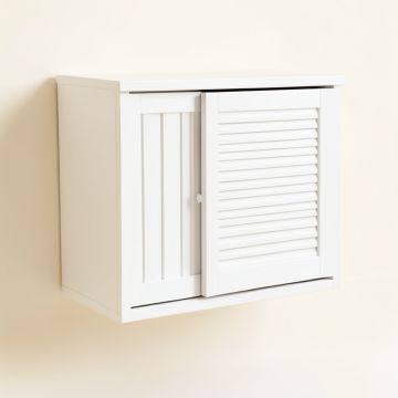 Stone Bend Wall-Mounted Entry Cabinet - White (synthetic illustration; no displayed measurements)