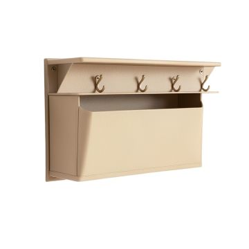 Hazel Dell Wall-Mounted Entryway Organizer Shelf - Beige