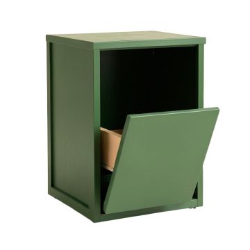 Holly Brook Freestanding Pull-Out Hamper Cabinet - Green