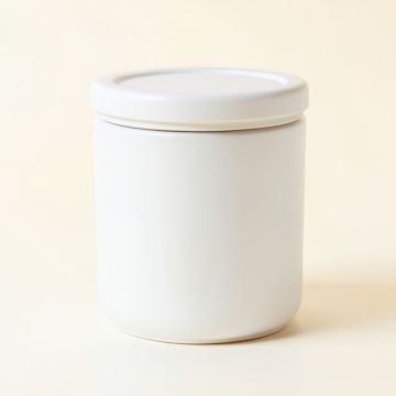 Sage Branch Storage Canister With Lid - White (synthetic illustration; no displayed measurements)