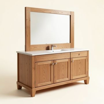 Chestnut 60 '' Double Bathroom Vanity Set (synthetic illustration; no displayed measurements)