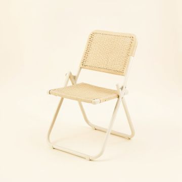 Sage Brook Folding Outdoor Chair - Ivory (synthetic illustration; no displayed measurements)