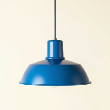 Meadow Bluff Pendant Light Suspended From One Plain Cable - Blue (synthetic illustration; no displayed measurements)