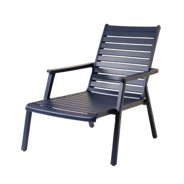 Rowan Arc Outdoor Lounge Chair - Navy (synthetic illustration; no displayed measurements)