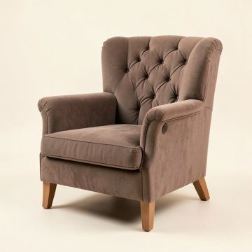 Galesville 29.25 '' Wide Tufted Polyester Wingback Chair (synthetic illustration; no displayed measurements)