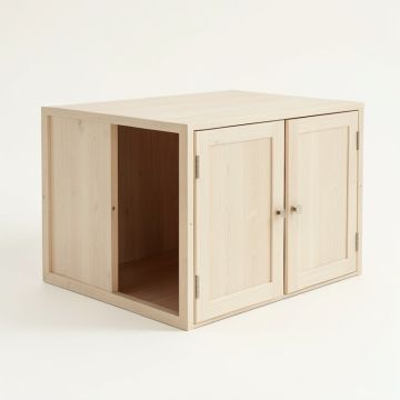 Glen Crossing Empty Furniture-Style Litter Enclosure - Beige (synthetic illustration; no displayed measurements)