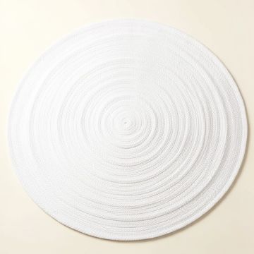 Maple Bend Round Area Rug - White (synthetic illustration; no displayed measurements)