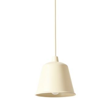Moss Crest Pendant Light Suspended From One Plain Cable - Cream (synthetic illustration; no displayed measurements)