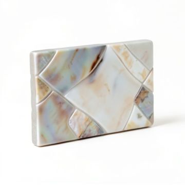 1 '' X 8 '' Authentic Seashell Tile Decorative Mosaic Listello In Abalone Pearl (synthetic illustration; no displayed measurements)