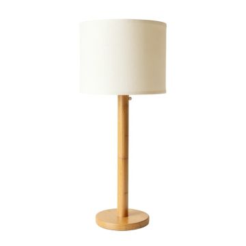 Ash Bend Floor Lamp With A Plain Fabric Shade - Ivory