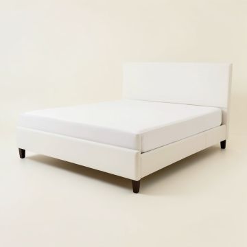 Whicker Upholstered Platform Bed (synthetic illustration; no displayed measurements)