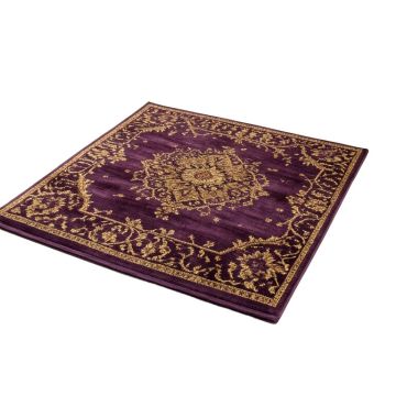 Bromley Tufted Wool Dark Plum/Gold Rug