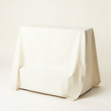 Stone Dell Flat Bed Sheet - Ivory (synthetic illustration; no displayed measurements)