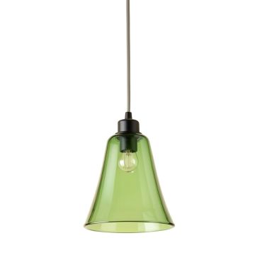 Ridge Dale Pendant Light Suspended From One Plain Cable - Green