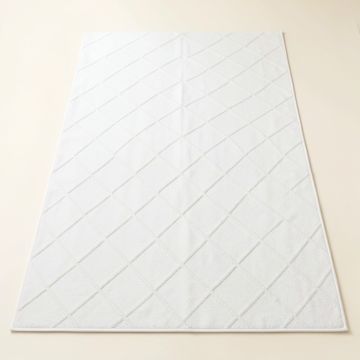 Vale Branch Rectangular Area Rug - White (synthetic illustration; no displayed measurements)