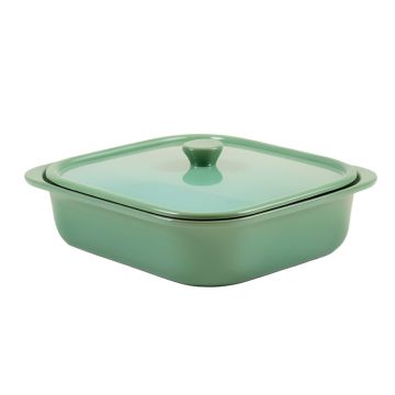 Swirl Rectangular Non-Stick Lasagna Pan With Lid
