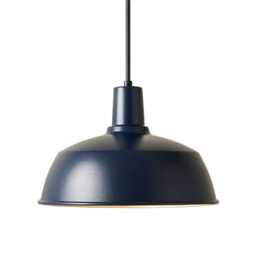 Shore Bend Pendant Light Suspended From One Plain Cable - Navy