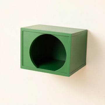 Cedar Arc Wall-Mounted Cat Perch (synthetic illustration; no displayed measurements)