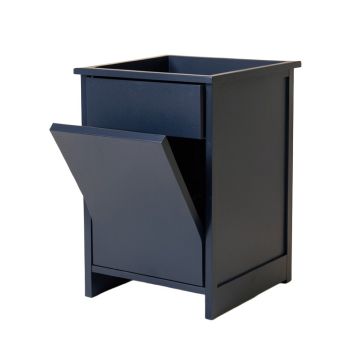 Meadow Crossing Freestanding Pull-Out Hamper Cabinet - Navy