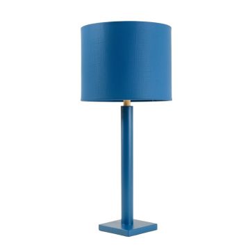 Sage Crest Floor Lamp With A Plain Fabric Shade - Blue (synthetic illustration; no displayed measurements)