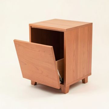 Willow Bridge Freestanding Pull-Out Hamper Cabinet - Terracotta (synthetic illustration; no displayed measurements)