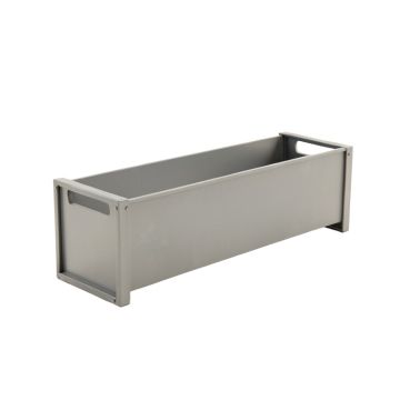 Brook Bend Narrow Outdoor Storage Bench - Gray