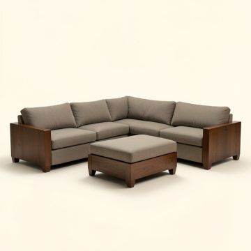Chiquita 126 '' Wide Revolution Performance Fabrics® Symmetrical Modular Sectional With Ottoman (synthetic illustration; no displayed measurements)