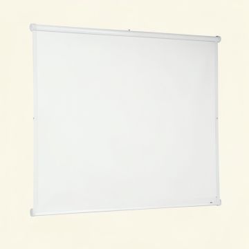 White Manual Wall/Ceiling Mounted Projector Screen (synthetic illustration; no displayed measurements)
