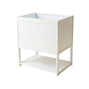 Aspen Brook Empty Raised Planter - White