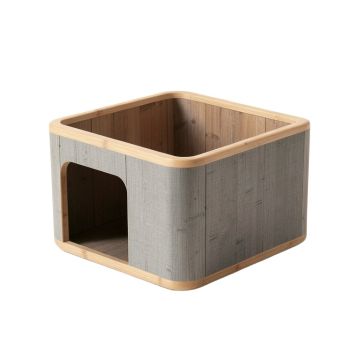 Hazel Bridge Empty Furniture-Style Litter Enclosure - Gray