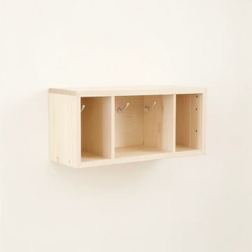 Slate Arc Wall-Mounted Entryway Organizer Shelf - Ivory (synthetic illustration; no displayed measurements)