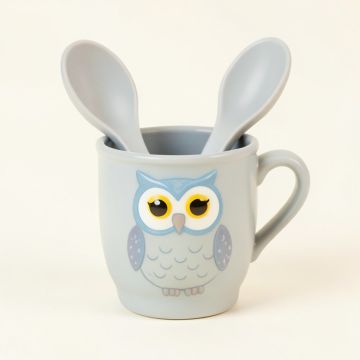 Cosmos Gifts Owl 4-Pieces Measuring Cup Set (synthetic illustration; no displayed measurements)