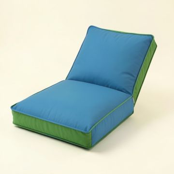 Make It Rain Cerulean Indoor/Outdoor Chaise Lounge Cushion (synthetic illustration; no displayed measurements)