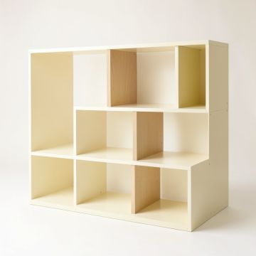 Reed Field Desktop Shelving Unit - Cream (synthetic illustration; no displayed measurements)