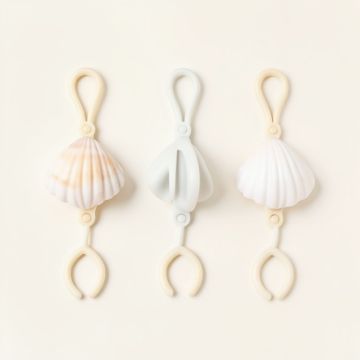 12 Piece Decorative Seashell Shower Curtain Hooks Set (synthetic illustration; no displayed measurements)