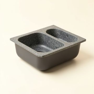 33 '' L X 22 '' W Double Bowl Dual Mount Kitchen Sink (synthetic illustration; no displayed measurements)