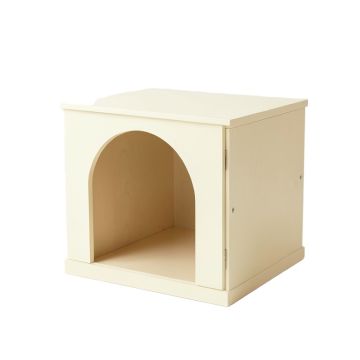 Olive Crossing Empty Furniture-Style Litter Enclosure - Cream