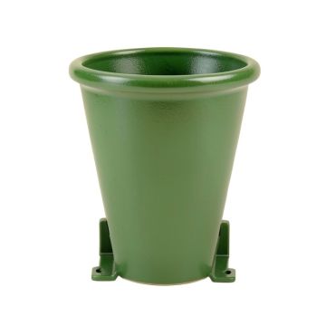 Ash Crest Empty Railing Planter With Integral Brackets - Green