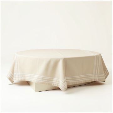 Holly Crest Flat Bed Sheet - Beige (synthetic illustration; no displayed measurements)