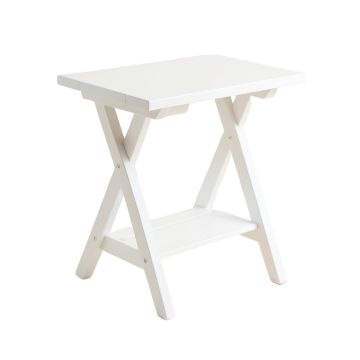 Flint Branch Compact Balcony Table - White