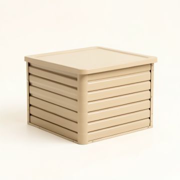 Birch Crest Closed Outdoor Storage Box - Beige (synthetic illustration; no displayed measurements)