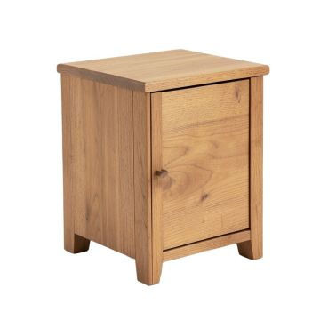 Welwyn Chairside Solid Wood End Table With Storage