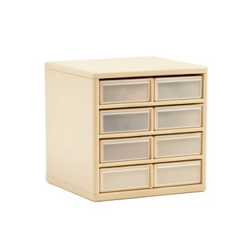 Cliff Dell Small-Parts Storage Drawer Cabinet - Beige (synthetic illustration; no displayed measurements)