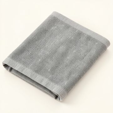 Laurel Edge Bath Towel - Gray (synthetic illustration; no displayed measurements)